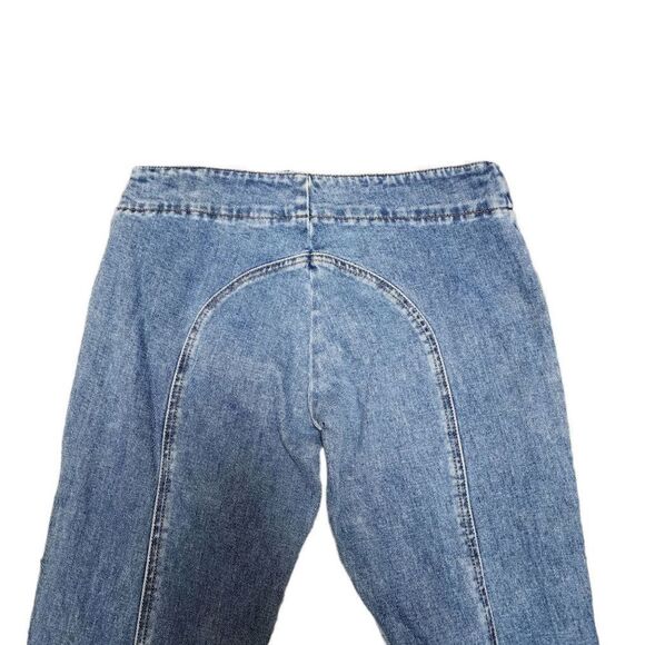 Levis Vintage Y2K RARE HTF Red Tab Sz 7 Groovy Zipper Flare Jeans - Picture 8 of 15